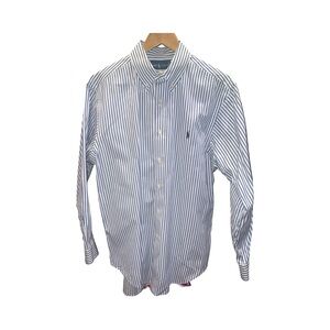 Ralph Lauren Stripe Button Down Dress Shirt 16 32/33